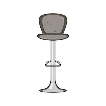 Bar stool illustration representing modern cafe or home furniture Stock Illustration