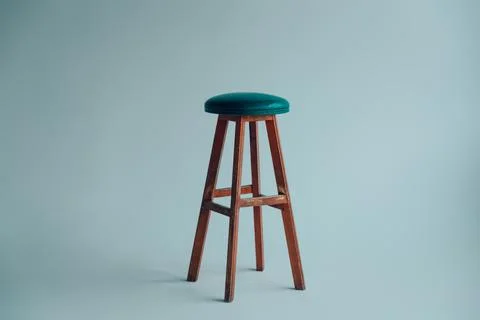 Bar stool isolated on gray background. Stock Photos