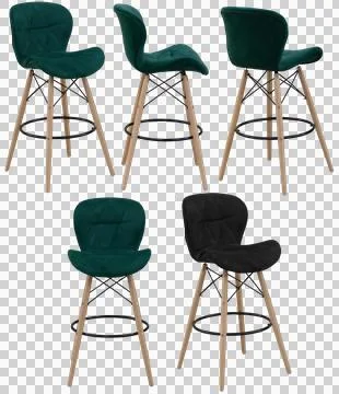 Bar stool isolated, modern kitchen and home bar furniture Illustrazione stock