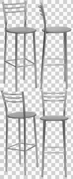 Bar stool isolated, modern kitchen and home bar furniture Stock Illustration