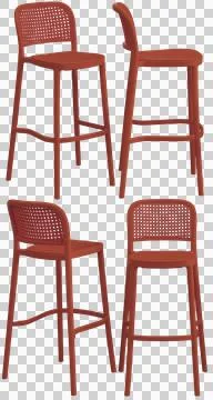 Bar stool isolated, modern kitchen and home bar furniture Stock Illustration