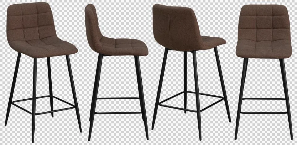 Bar stool isolated, modern kitchen and home bar furniture Stock Photos