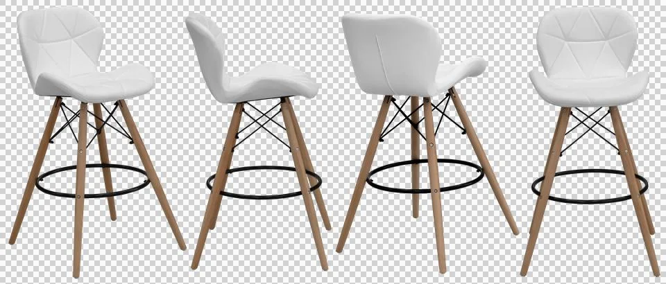 Bar stool isolated, modern kitchen and home bar furniture Stock Photos