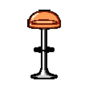 Bar stool providing comfortable seating at a kitchen counter or restaurant Illustrazione stock