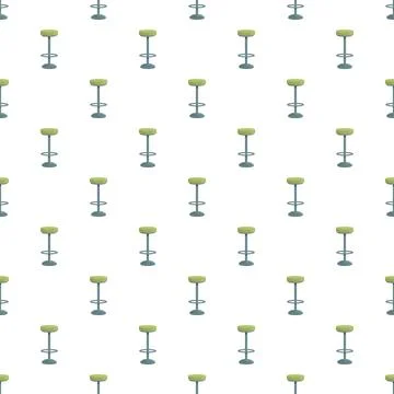 Bar stool repeating pattern with modern, minimal design Stock Illustration