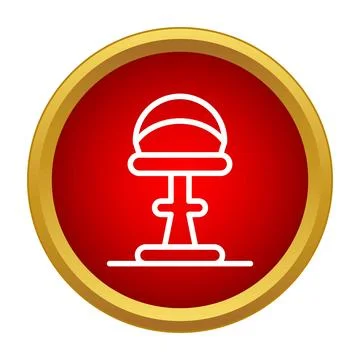 Bar stool restaurant pub cafe furniture icon Stock Illustration