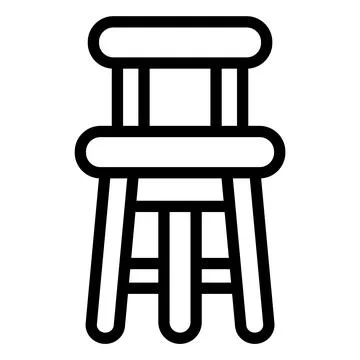 Bar Stool Vector Icon Design Illustration Stock Illustration