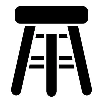 Bar Stool Vector Icon Design Illustration Stock Illustration