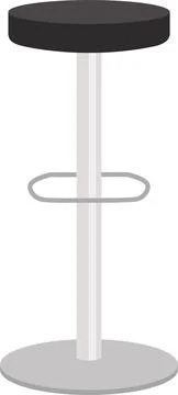 Bar stool on white background. Bar chair sign. Furniture for an interior. Illustrazione stock