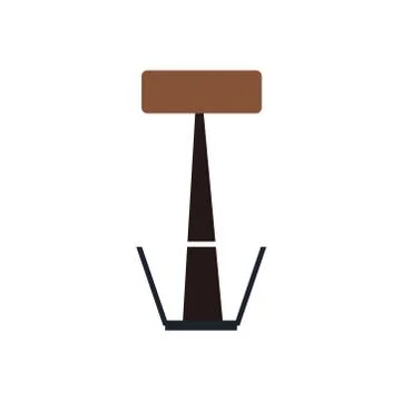 Bar stool on a white background. Vector illustration Stock Illustration