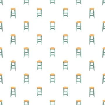 Bar stools repeating pattern background texture Illustrazione stock