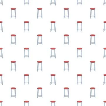 Bar stools repeating pattern creating seamless background Stockillustratie