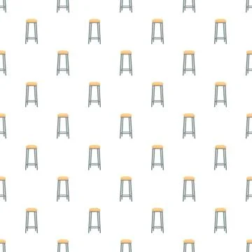 Bar stools repeating seamless pattern design Stock Illustration