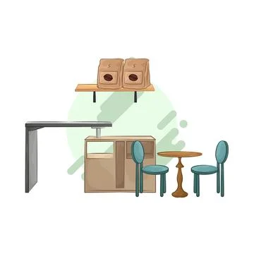 Bar Table Illustration Stock Illustration