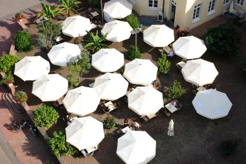 Bar with umbrellas Stock Photos