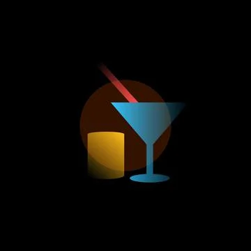 Bar. Vector icon in gradient style. Editable illustration Stock Illustration