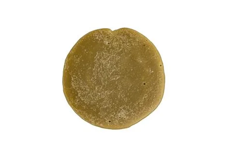 Bar of vegetable soap on a white background close up Foto stock