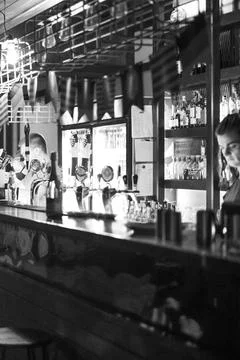 The bar visitors Stock Photos