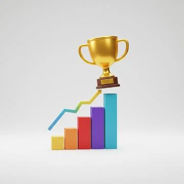 Bar-Win-Trophy-Visibly-Growing-Graph-Market-4 Stock Illustration