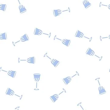 Bar wine glass glyph vector seamless pattern 스톡 일러스트