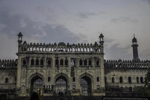 Bara Imambara or Asfi Imambara is a famous landmark in Lucknow India created  Stock Photos