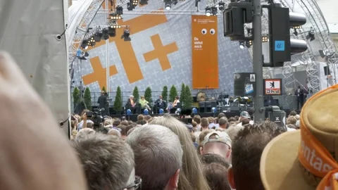 Barack Obama Merkel speech in Berlin Thursday, 25th may 2017 at 10 39 am Stock Footage 314895855
