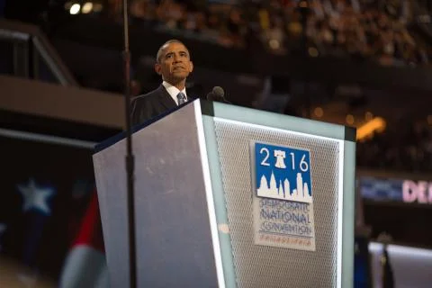 Barack Obama speech Stock Photos