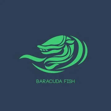 Baracuda fish logo vector Stock Illustration