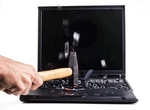 Baraking laptop Stock Photos
