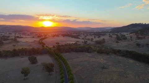 Baranduda Aerial at sunset Stock Footage 330759400