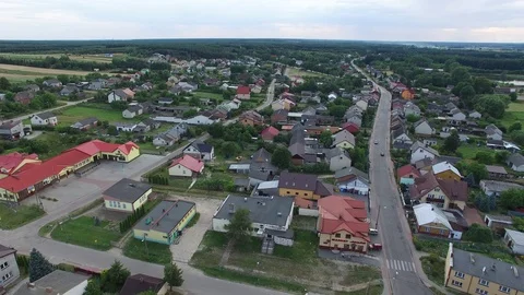 Baranów, aerial view Stock Footage 85614140