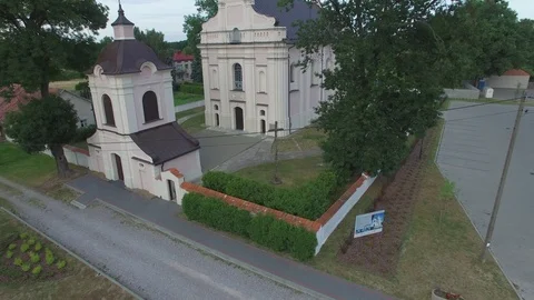 Baranów, aerial view Stock Footage 85614197