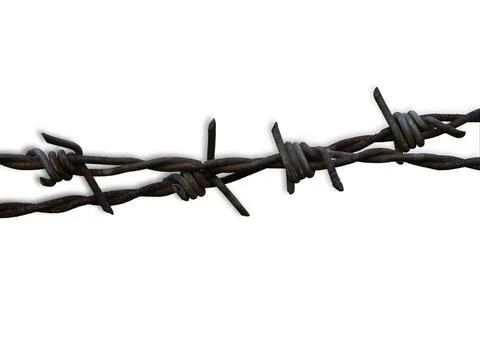 Barb on wihte background with work path Foto stock