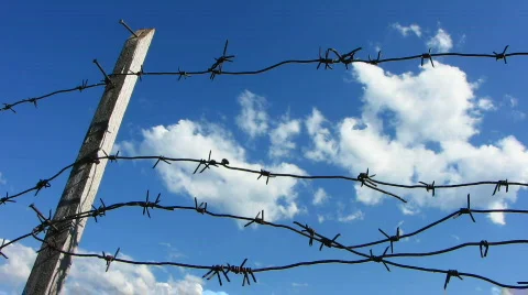 Barb wire 7 Stock Footage 776646