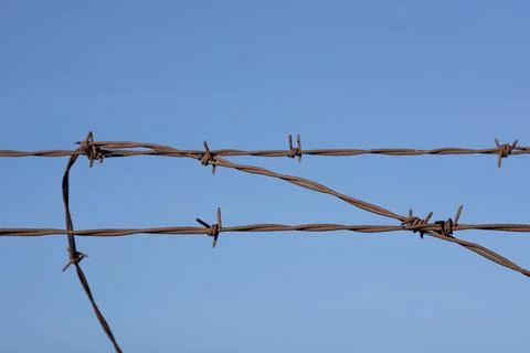 Barb Wire Close Up Stock Photos