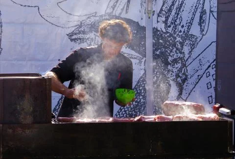 Barbacue outside Stock Photos