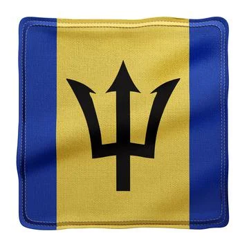 Barbados 3d flag Stock Illustration