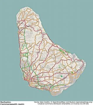 Barbados aerial view Stock Illustration