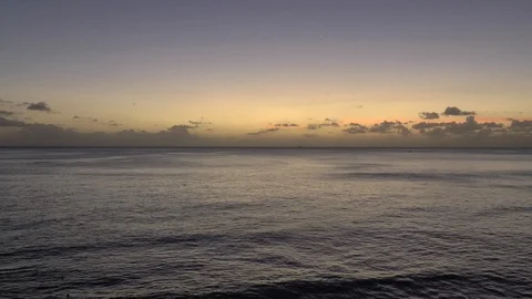 Barbados After Sunset Crescent Moon Stock Footage 106893858