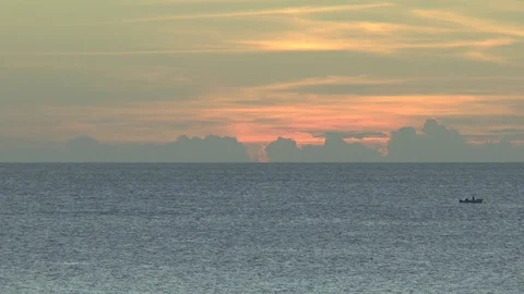 Barbados Afterglow Sea View Stock Footage 110760509
