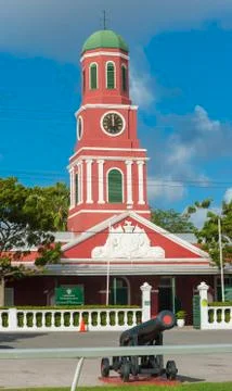 Barbados clock tower Stock Photos