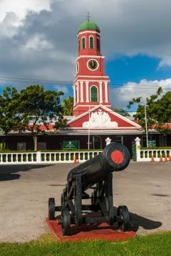 Barbados clock tower Foto stock