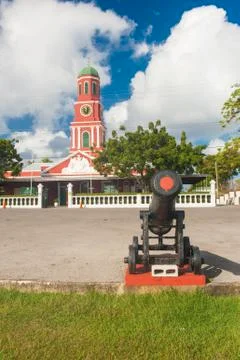 Barbados clock tower Stock Photos