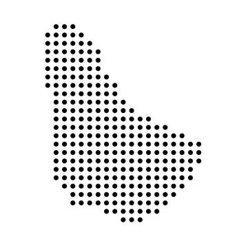 Barbados dotted vector map Stock Illustration