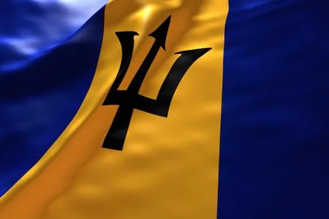 Barbados flag background 스톡 일러스트