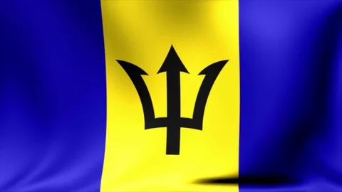 Barbados Flag. Background Seamless Looping Animation. 4K High Definition Video Stock Footage 71673271