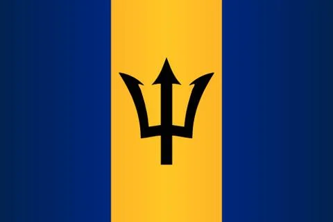 Barbados Flag Illustrazione stock