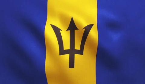 Barbados Flag Stock Illustration