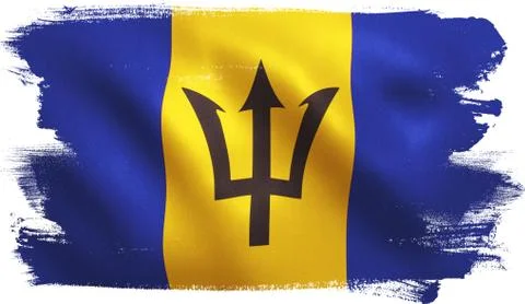 Barbados Flag Stock Illustration