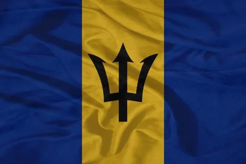 Barbados    Flag ripple wind movement Stock Illustration